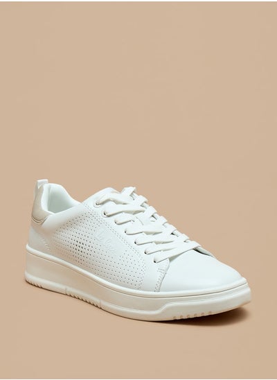 Buy Women's Low Ankle Sneakers with Lace-Up Closure in UAE