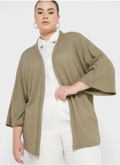 Buy Open Front Ribbed Cardigan in UAE