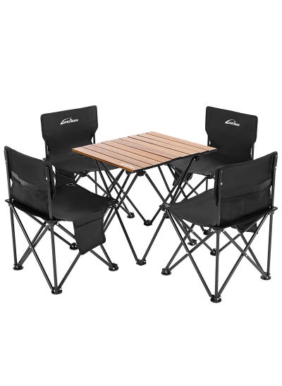 اشتري 5pcs Outdoor Portable Folding Table and Chair Combination في السعودية