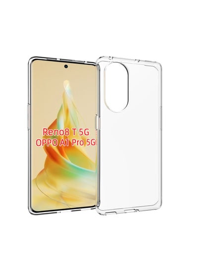 Buy OPPO Reno 8T 5G Case Cover Slim Fit Soft Flexible TPU Ultra Thin Matte Finish Coating Protective Cover in Saudi Arabia