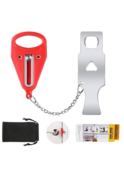 Buy Portable Door Lock Hotel Door Locks for Travelers Portable Door Lock Travel Lock Solid Heavy Duty Lock Is Very Suitable For Travel Hotels Homes Apartments Schools in Saudi Arabia