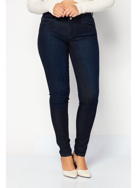 اشتري Women Skinny Fit Plain Denim Jeans, Blue في الامارات