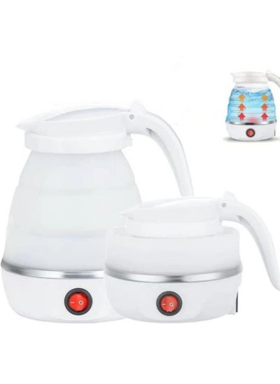 Buy Foldable Electric Kettle, Travel Electric Kettle, Travel Collapsible Kettle Electric with Separable Power Cord, 600ml in UAE