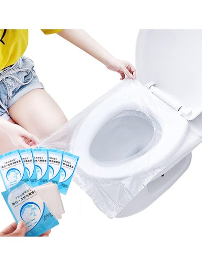 Buy Disposable Toilet Mat 50 PCS Waterproof Portable Toilet Seat Cover WC Pad for Baby Pregnant for Airplanes, Travel, Public Restrooms in Saudi Arabia