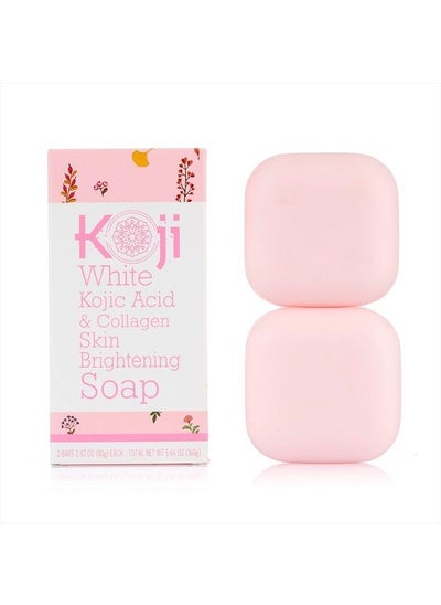 Buy Kojic Acid & Collagen Skin Brightening Soap for Face Moisturizer & Natural Glowing Skin, Reduces the Appearance of Dark Spots, Acne Scars & Wrinkles, Not Tested on Animals, 2.82 oz (2 Bars) in UAE