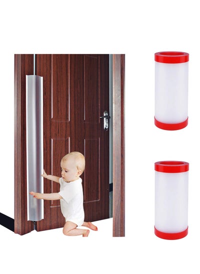 اشتري Finger Clip Door Guard, Child Door Seam Anti-Pinch Hand Protection Strip Door Protector Baby Finger Clip Door Guard 90 Degree Plus 180 Degree Door Guard Set(17cm wide by 1.2m, 2 pcs) في السعودية