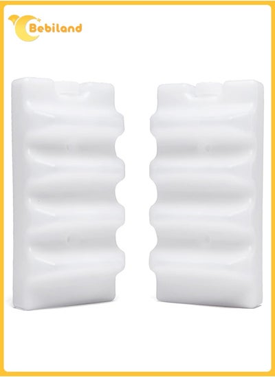 Buy 2 Pack Ice Packs Breastmilk Storage Freezer Reusable Packs,Reusable Curved Bottle Ice Pack for Breast Milk,Bag, Baby Bottles, Cool Cooler Bag,Breakfast, Lunch, White in Saudi Arabia