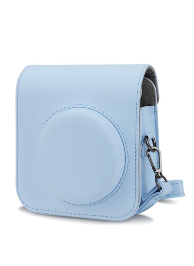 اشتري Camera Case for Fujifilm Instax Mini 12 Instant Camera Case -PU Leather with Pocket and Shoulder Strap(Blue) في الامارات