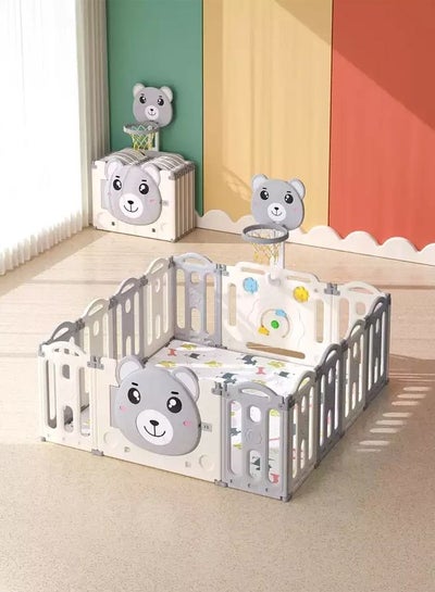 Buy Baby Fence Portable Foldable Deformable Multifunctional Plastic Kids Baby Playpen in UAE