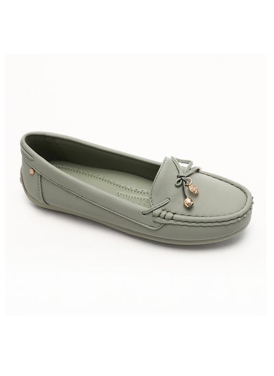 Buy Semi Causal Sage Green Flat Ballerina in Egypt