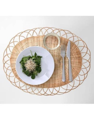 Buy Boho Handmade large wicker coaster for dining table in Egypt