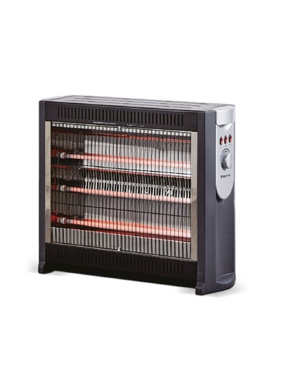 Buy 2400W 3 Tube Quartz Electric Heater Grey and Black in Saudi Arabia