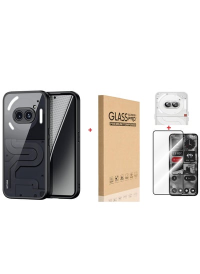 Buy UNBLACK For Nothing Phone 2A Case Transparent Case Back Cover (Fram Black) and  Screen Protector and screen Camira in UAE