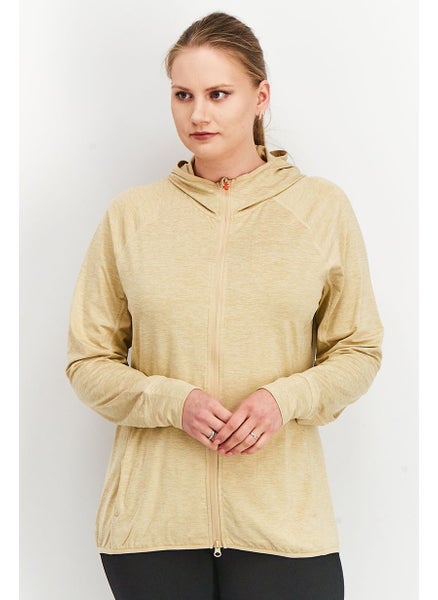 اشتري Women Sports Fit Hooded Training Sweatshirt, Tan Heather في الامارات