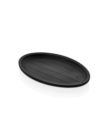 Buy Black Melamine oval Serving Dish Size 22.5 cm in Saudi Arabia