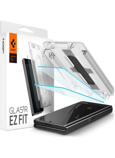 اشتري واقي الشاشة الزجاجي سبايجن [GlasTR EZ FIT] لهاتف Galaxy Z Fold 5 [عبوتان] في السعودية