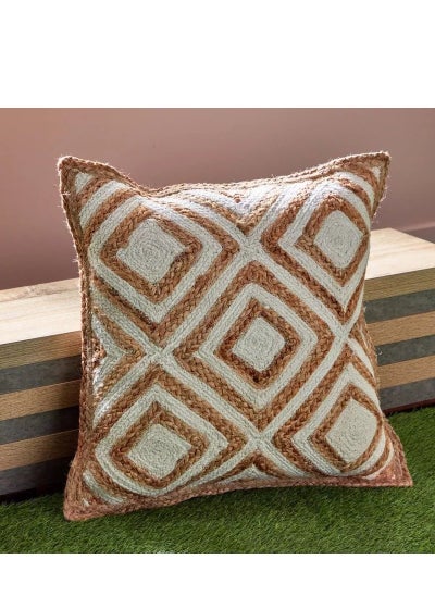 Buy Eco Handmade Jute Filled Cushion - 50x50 cm in Saudi Arabia