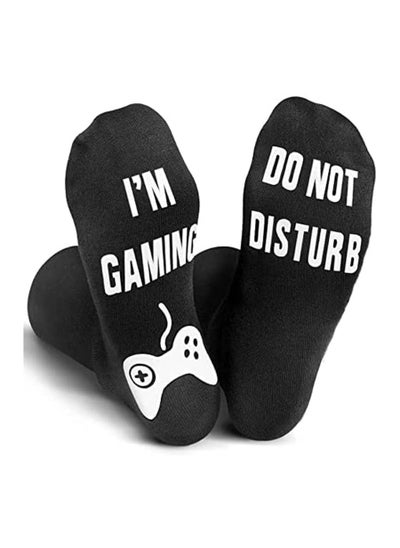 Buy Novelty Cotton Socks, Valentines Day Gifts for Him, Do Not Disturb Gaming Socks Funny Gifts for Men Women Teen Gamers, Black in UAE