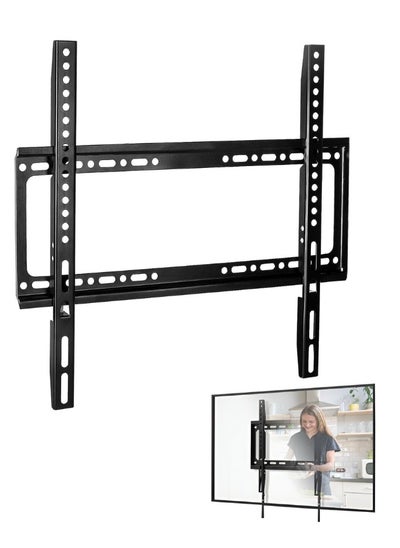 Buy TV Wall Mount 26-63 Inches Ultra Strong Slim Fixed TV Bracket Heavy Duty Ultra Super Strong 50KG TV Wall Mount with Wall Fixing Kit for Flat Curved Screen TV LED LCD OLED and Plasma in UAE