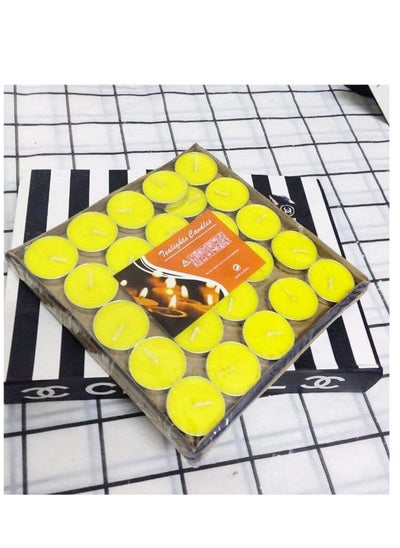 Buy Scented Candles - Yellow 50 Pcs in Egypt