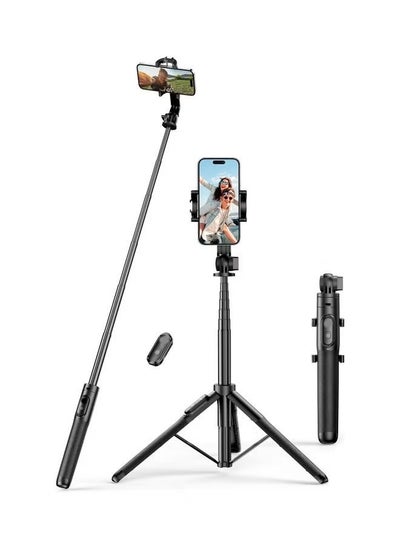 اشتري Digersi Selfie Stick Tripod Stand 60 inch/152cm Extendable Phone Tripod Alloy Camera Stand with Bluetooth Remote Shutter All in One Tripod Compatible with All Phones including the latest iPhone 15 ser في الامارات