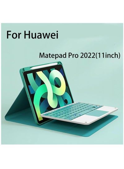 اشتري حالة لوحة المفاتيح الخلفية أسود لـ Huawei Matepad Pro 11 Inch حامل قلم رصاص مدمج ولوحة تتبع متعددة اللمس  لوحة مفاتيح لاسلكية بلوتوث قابل للفصل قضية غطاء الكمبيوتر اللوحي مقاومة الأوساخ في السعودية