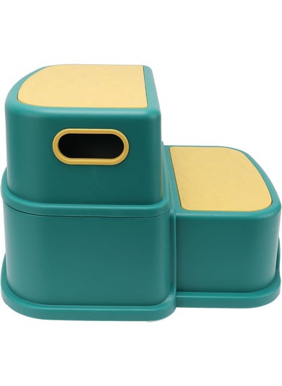 Buy Toddler Step Stool for Bathroom Sink 2 Step Stool for Kids Toilet Potty Training Non-Slip Kid Plastic Stools with Handle in UAE