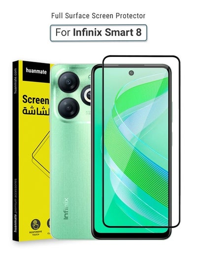 Buy Infinix Smart 8 Screen Protector – Premium Edge to Edge Tempered Glass, High Transparency, Delicate Touch, Anti-Explosion, Smooth Arc Edges, Easy Installation in Saudi Arabia