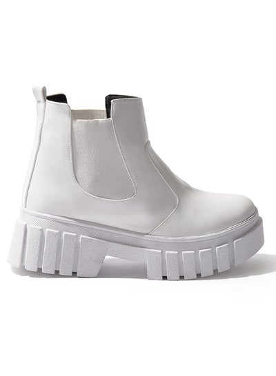 Buy Uncle High Quality Glossy Leather Boot 2-white in Egypt