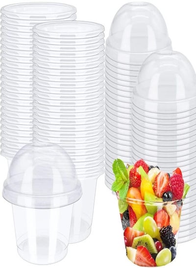 Buy Clear Plastic Cups With Dome Lids, Disposable Dessert Cups (36) in Egypt