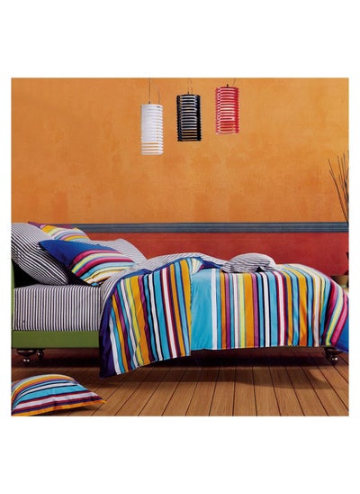 Buy stick Bed sheet Cotton 4 pieces size 180 x 200 cm Model 133 from Family Bed in Egypt