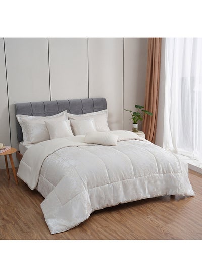 اشتري Leaf 7-Piece Jacquard King BIAB Comforter Set 240 x 220 cm في الامارات