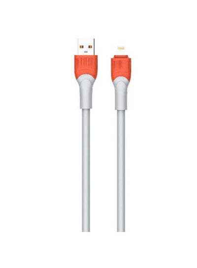 اشتري LS604 Fast Charging Data Cable Lightning To USB-A, 30 Watt, 4000 MM Length - Grey في مصر