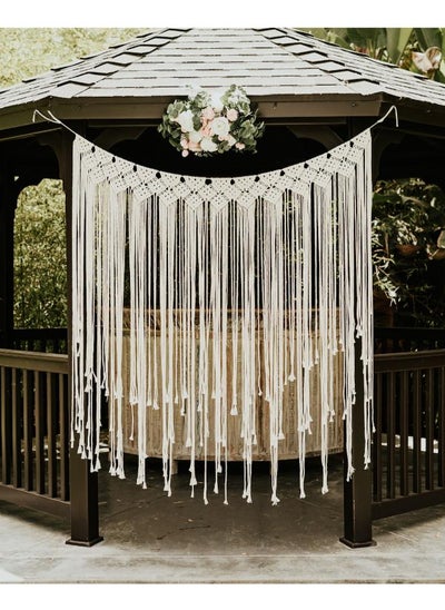 Buy Macrame Curtain, Macrame Wall Hanging Door Curtain Wedding Backdrop Window in Egypt