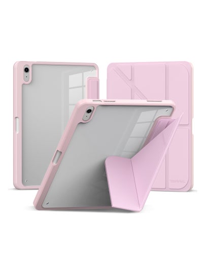 Buy Cover for iPad Terra 12.9 inch 2022/2021/2020/2018 with Smart Pen Holder Slim Smart Cover with Stand 2 in 1 Black/Clear in Saudi Arabia