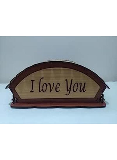 Buy Wooden Tissue Box Brown House Shape Laser Cut Wood in Egypt