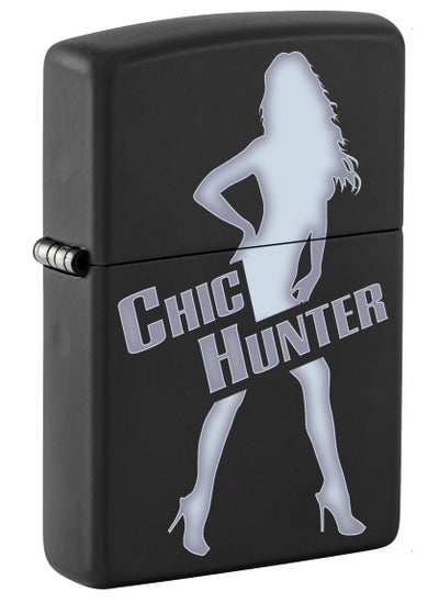 Buy Zippo CI416334 218 Chic Hunter Black Matte Windproof Lighter in UAE