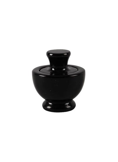 Buy Black Marble Mortar and Pestle Set Spice Mill Kitchen Accessories Marble Seasoning Set Avocado Mushroom Grinder in UAE