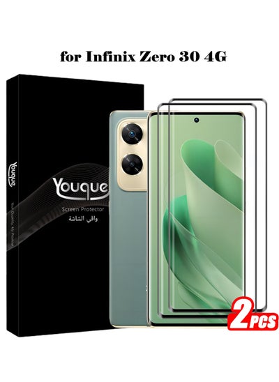 Buy 2 Pieces Full Cover Tempered Glass for Infinix Zero 30 4G Screen Protector in Saudi Arabia