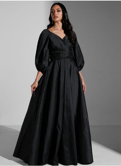 Buy Off Shoulder Puff Sleeve Dress in Saudi Arabia