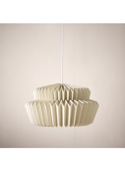 Buy Tasha Metal Pendant Lamp with Canopy and Paper Shade 40 x 150 x 40 cm in UAE