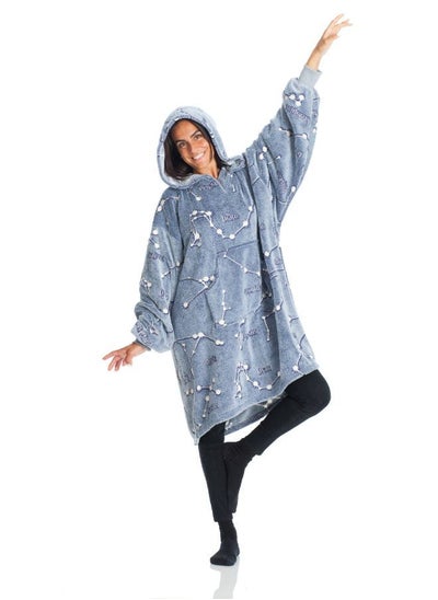 Buy Hoodie Wearable Blanket - Constellations - Glow in the Dark in UAE