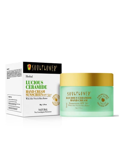 Buy Soulflower Lucious Ceramide Hand Cream and Sunscreen with SPF 50+ in UAE