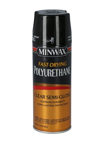 Buy Fast-Drying Polyurethane Semi-Gloss Spray Paint Clear 11.5 oz 33055000 in Saudi Arabia