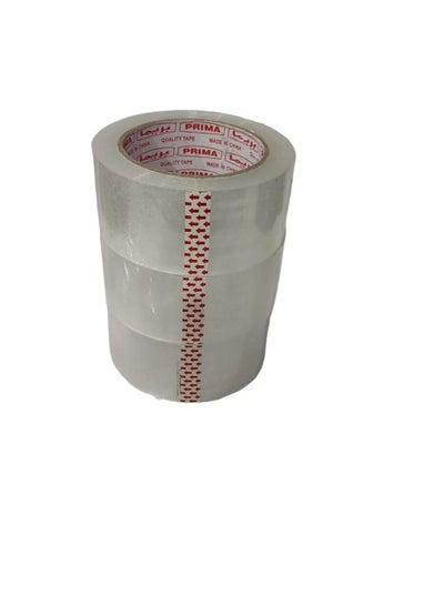 Buy Packing Tape Transparent Strong Adhesive 3 Pieces 48mm 100 Yards 92 Meter Long Each Piece in Saudi Arabia