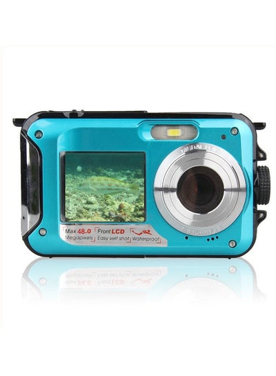 اشتري Dual Screen Camera Waterproof High-Definition Digital Camera with 64G Memory Card في السعودية