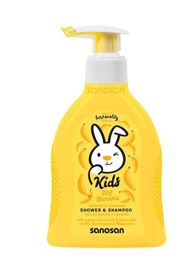 Buy Sanosan SLS Free Kids Shampoo and Shower Gel with Banana Fragrance 200 ml in Egypt