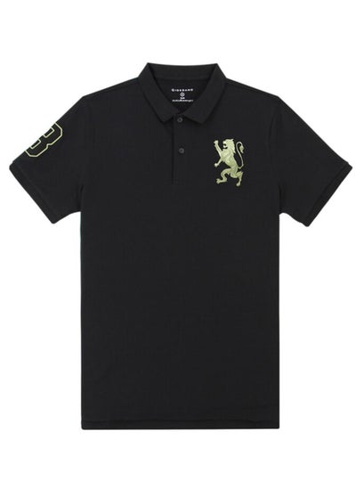 Buy Men's Lion Polo - Black in Saudi Arabia