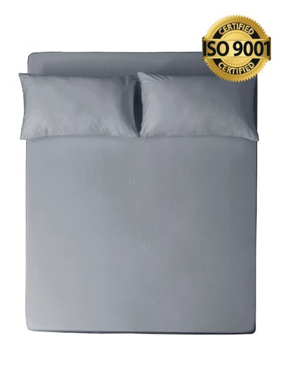 Buy Single 100% Rayon Of Bamboo Cooling Fitted Sheet, Fitted Sheet With Elastic 120x200+30 cm, Breathable Silky Soft, Single Size 2 Pieces in Saudi Arabia