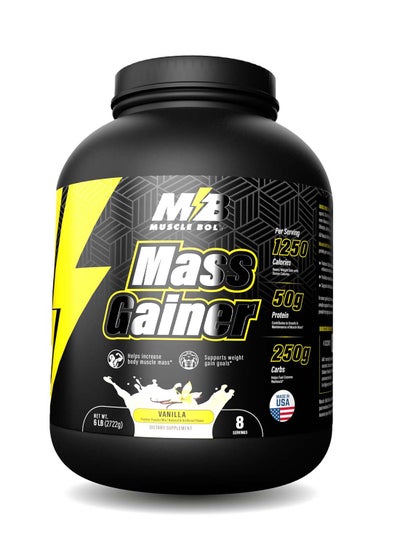 Buy Mass Gainer Protein Powder Mix For Weight Gain, Vanilla 6lb in UAE